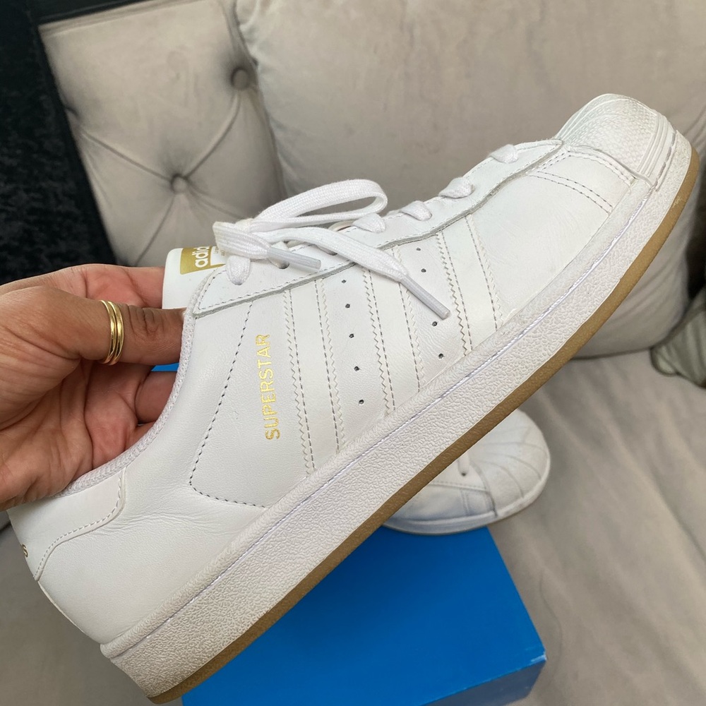 White on White superstar adidas